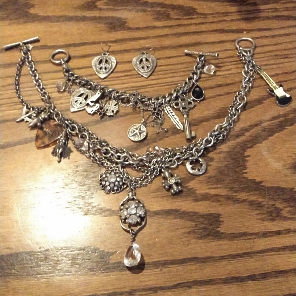 Lucky Brand Charms Necklace, Bracelet Earring Set